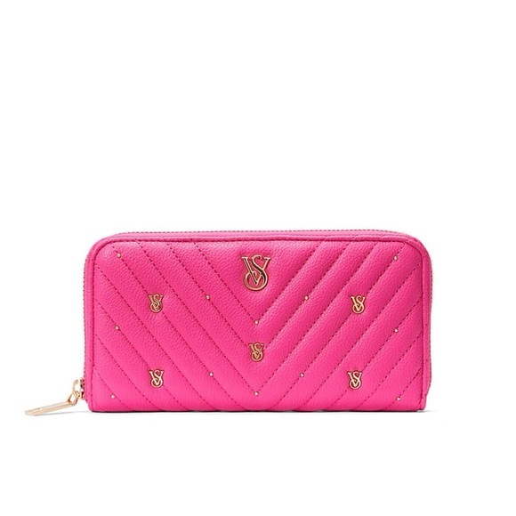 NWT Victoria's Secret Large Hot Pink Quilted Wallet 🛍️❤️💕 - Picture 3 of 11